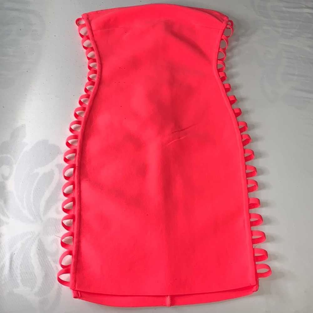 Neon Pink Fashion Nova Mini Dress. Brand New. Thick material. Used ONE time.